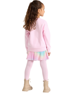 Lindex Kids' Rainbow Plissé Skirt, Pink - view 2, Pink
