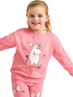 Lindex Kids' Moomin Sweatshirt, Pink, Pink