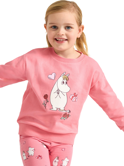 Lindex Kids' Moomin Sweatshirt, Pink, Pink