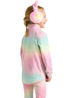 Lindex Kids' Rainbow Fleece Jacket, Pink - view 2, Pink