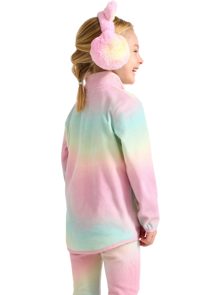 Lindex Kids' Rainbow Fleece Jacket, Pink - view 2, Pink