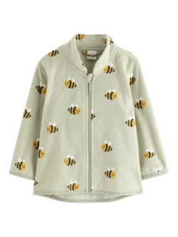 Lindex Baby Bee Fleece Jacket, Green, Green