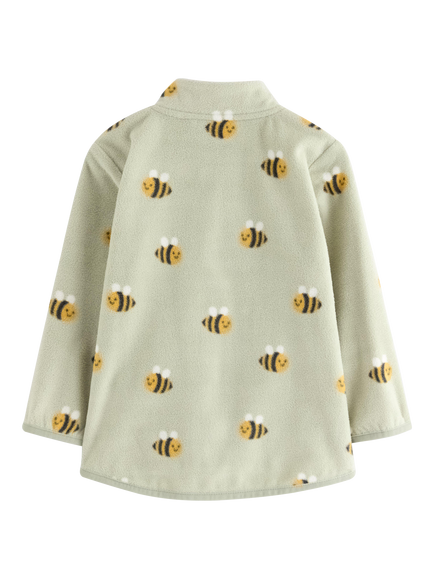 Lindex Baby Bee Fleece Jacket, Green - view 2, Green