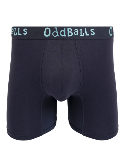 OddBalls Plain Bamboo Boxer Shorts, Midnight