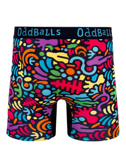 OddBalls Jurassic Bamboo Boxer Shorts, Multi - view 2, Multi