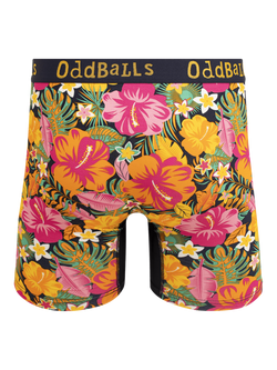 OddBalls Hibiscus Bamboo Boxer Shorts, Multi - view 2, Multi