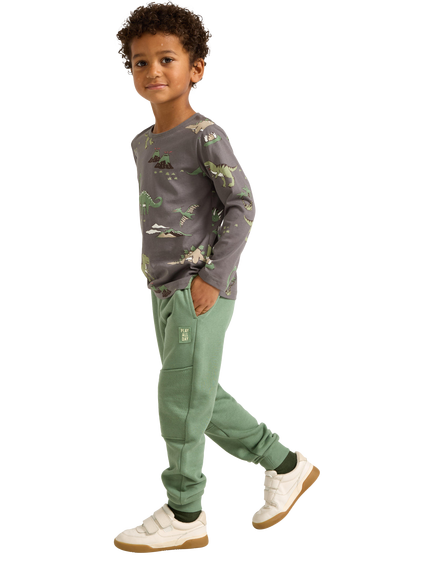 Lindex Kids' Joggers, Khaki, Khaki