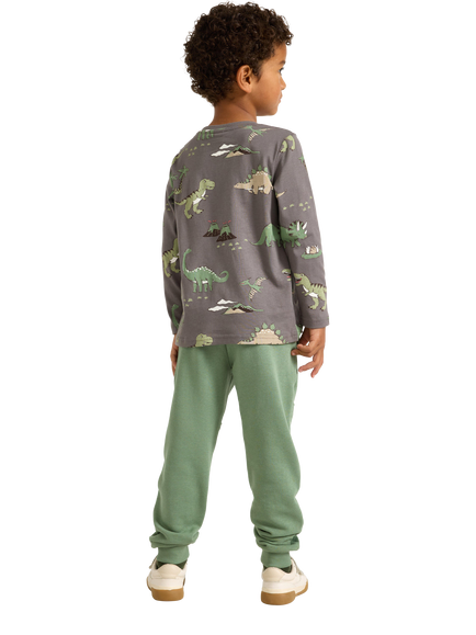 Lindex Kids' Joggers, Khaki - view 2, Khaki