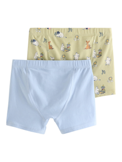 Lindex Kids' Moomin Print Boxer Shorts, Blue - view 2, Blue