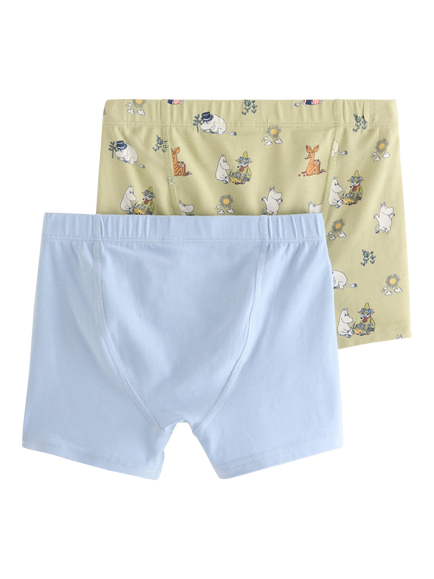 Lindex Kids' Moomin Print Boxer Shorts, Blue - view 2, Blue
