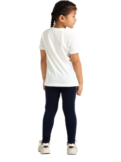Lindex Kids' Cotton Rich Leggings, Navy - view 2, Navy
