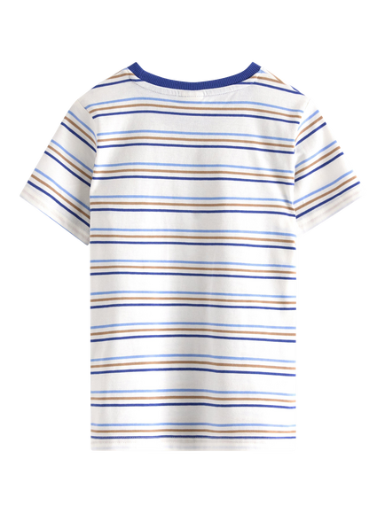 Lindex Kids' Stripe T-Shirt, Blue - view 2, Blue