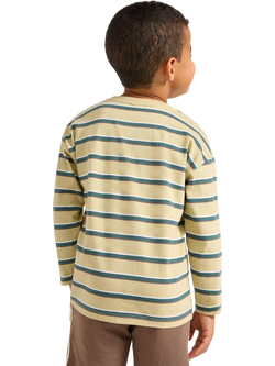 Lindex Kids' Moomin Long Sleeve Striped T-Shirt, Green - view 2, Green