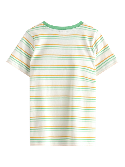 Lindex Kids' Stripe T-Shirt, Green - view 2, Green