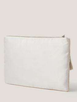 Monsoon Audra Beaded Bow Pouch Bag, Ivory - view 2, Ivory