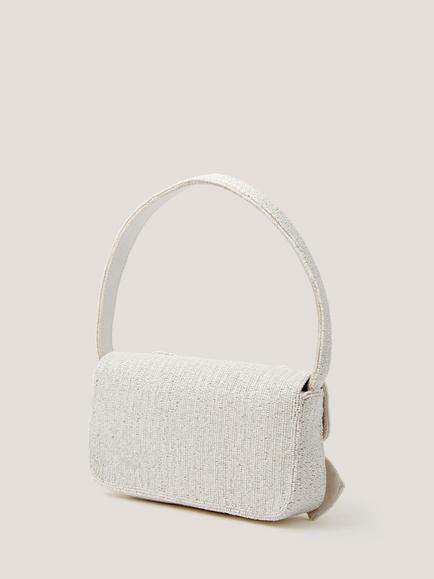 Monsoon Ayla Beaded Bow Bag, Ivory - view 2, Ivory