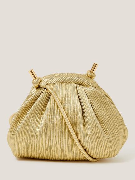 Monsoon Mia Mini Shoulder Bag, Gold, Gold