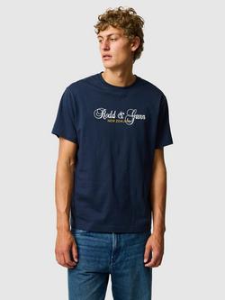 Rodd & Gunn Wendon Valley Australian Cotton Regular Fit Short Sleeve Logo T-Shirt, Eclipse