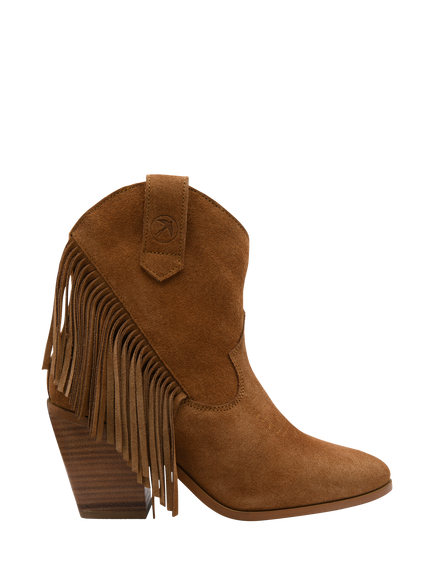 Ravel Horsley Leather Western Ankle Boots, Tan