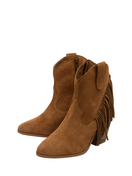 Ravel Horsley Leather Western Ankle Boots - view 2, Tan