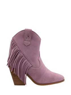 Ravel Horsley Leather Western Ankle Boots, Pink