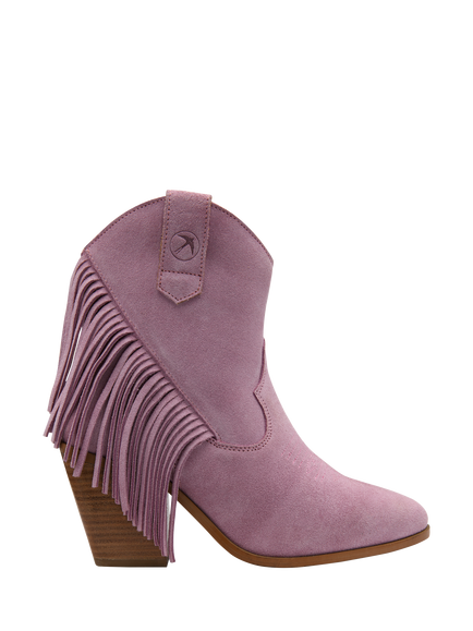 Ravel Horsley Leather Western Ankle Boots, Pink