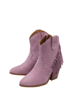 Ravel Horsley Leather Western Ankle Boots - view 2, Pink