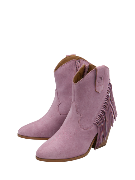 Ravel Horsley Leather Western Ankle Boots - view 2, Pink