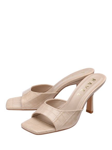 Ravel Birkshaw Stiletto Heel Mule Sandals - view 2, Beige