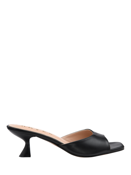 Ravel Blanch Flared Heel Mule Sandals, Black