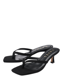 Ravel Craster Heeled Mule Thong Sandals - view 2, Black