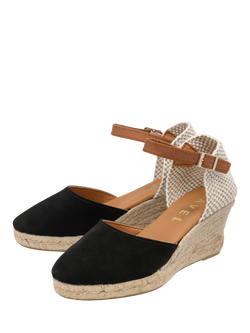 Ravel Burrill Suede Espadrille Sandals, Black - view 2, Black