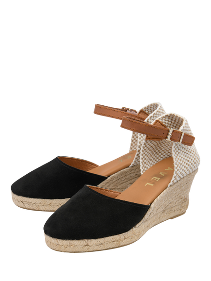 Ravel Burrill Suede Espadrille Sandals - view 2, Black