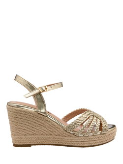 Ravel Grundy Wedge Heel Braided Espadrille Sandals, Gold, Gold