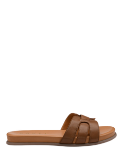 Ravel Hazon Leather Slider Sandals, Tan