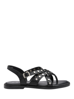 Ravel Myton Leather Embellishment Strappy Sandals, Black