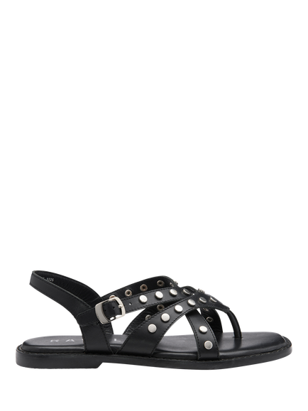Ravel Myton Leather Embellishment Strappy Sandals, Black
