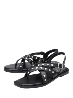 Ravel Myton Leather Embellishment Strappy Sandals - view 2, Black