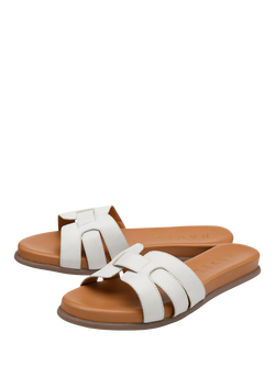 Ravel Hazon Leather Slider Sandals - view 2, White