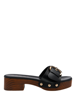Ravel Risby Buckle Detail Clog Sandals, Black, Black