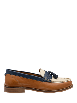 Ravel Airton Leather Tassel Loafers, Tan/Navy, Tan/Navy