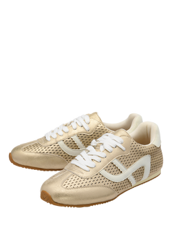 Ravel Lemmel Lace Up Trainers, Gold - view 2, Gold