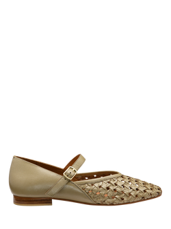 Ravel Ordley Woven Leather Mary Janes, Gold