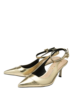 Ravel Catrine Slingback Court Shoes, Gold - view 2, Gold