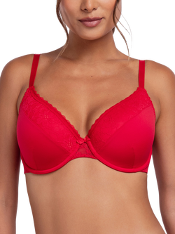 Dorina Sonia Padded Demi Bra, Red, Red