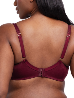 Dorina Origins Shimmer Mesh Non Padded Full Coverage Bra, Berry Noir - view 2, Berry Noir