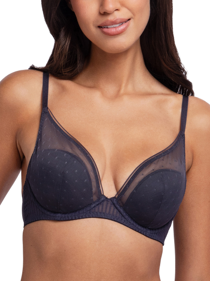 Dorina Madison Padded Plunge Bra, Grey, Grey