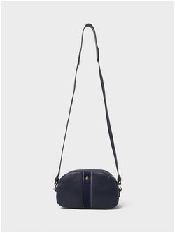 Crew Clothing Heritage Leather Camera Bag, Navy Blue, Navy Blue