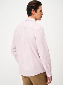 Crew Clothing Cotton Regular Fit Stripe Shirt, Pastel Pink - view 2, Pastel Pink