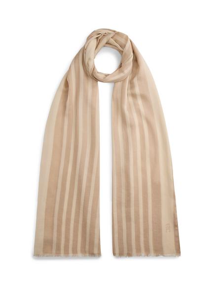 Tommy Hilfiger Elevated Logo Scarf, Natural Beige, Natural Beige